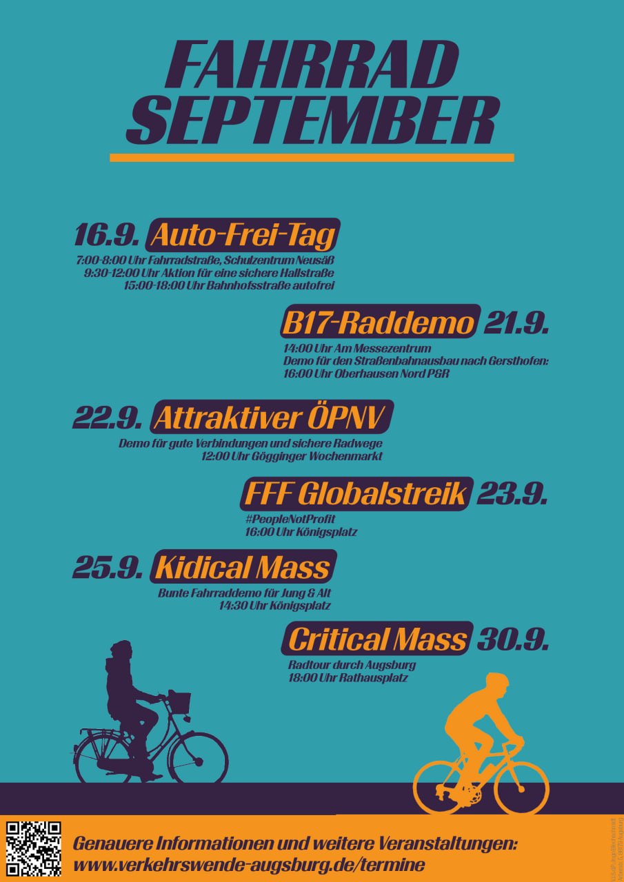 Grafik: Fahrrad September Plakat